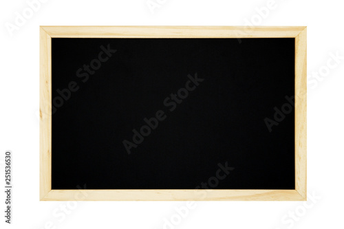 Blank chalkboard isolated on white background.