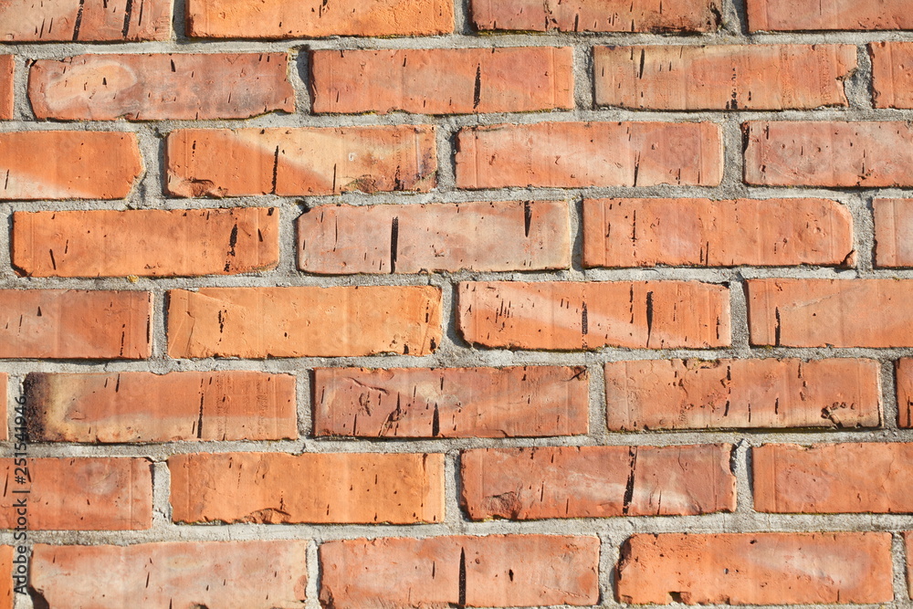 alte Ziegelsteinmauer, Ziegelsteine alte Ziegelsteinmauer, Ziegelsteine