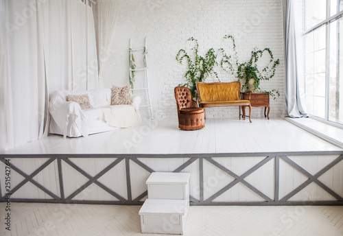 Concept interior design in white
