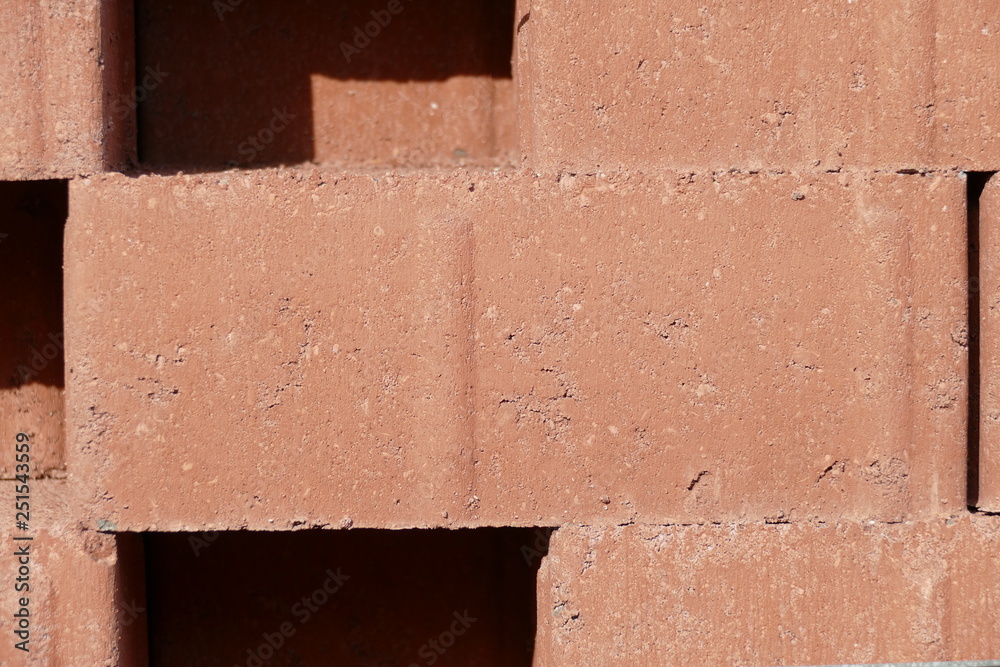 Obraz premium Rote Pflasterstersteine aus Beton