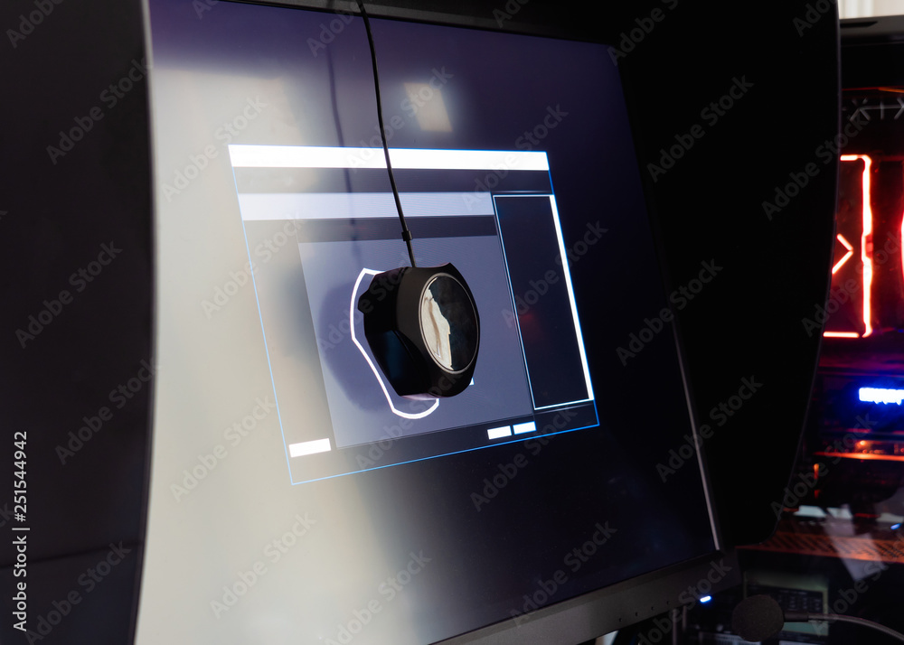 graphic designer work space with Display Calibration, keyboard, color