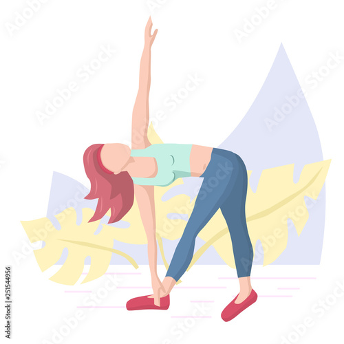 Woman doing sports exercise. Fitness, healthy lifestyle
