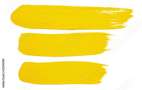 strokes of yellow paint