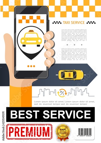 Flat Taxi Order Service Poster