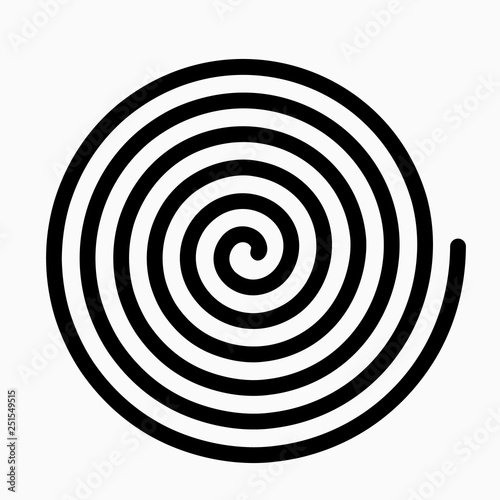 psychedelic figure of a spiral, circulation. flat vector illustration