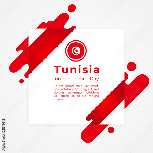 Happy Republic of Tunicia Independence Day Vector Template Design Illustration