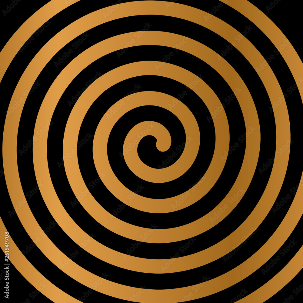 Naklejka premium psychedelic figure of a spiral, circulation. flat vector illustration
