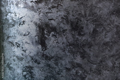 textured Venetian plaster, matted satin silk handmade black clouds