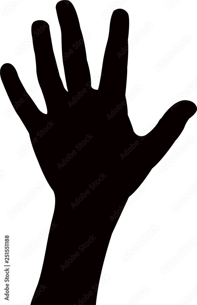 Fototapeta premium a hand silhouette vector