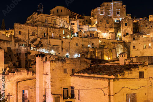 Sassi di Matera at night. European Capital of Culture. © Nicola Simeoni