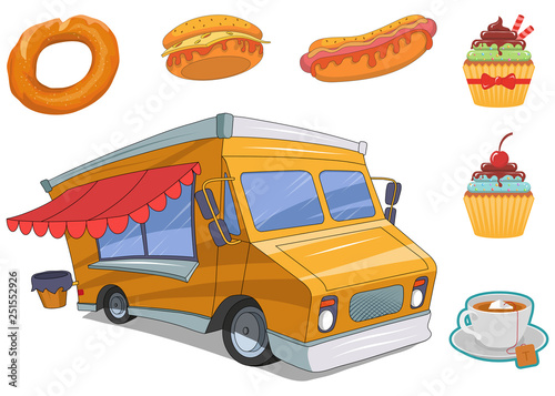 fast food vector set, vector graphic to design