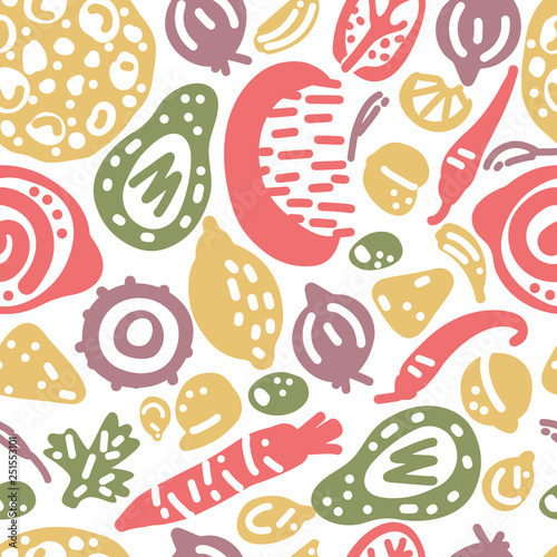 Hummus vector handdrawn objects