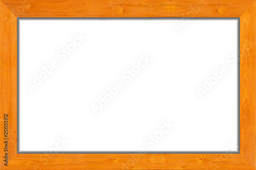 Wood frame isolated on white background.Vintage concept.