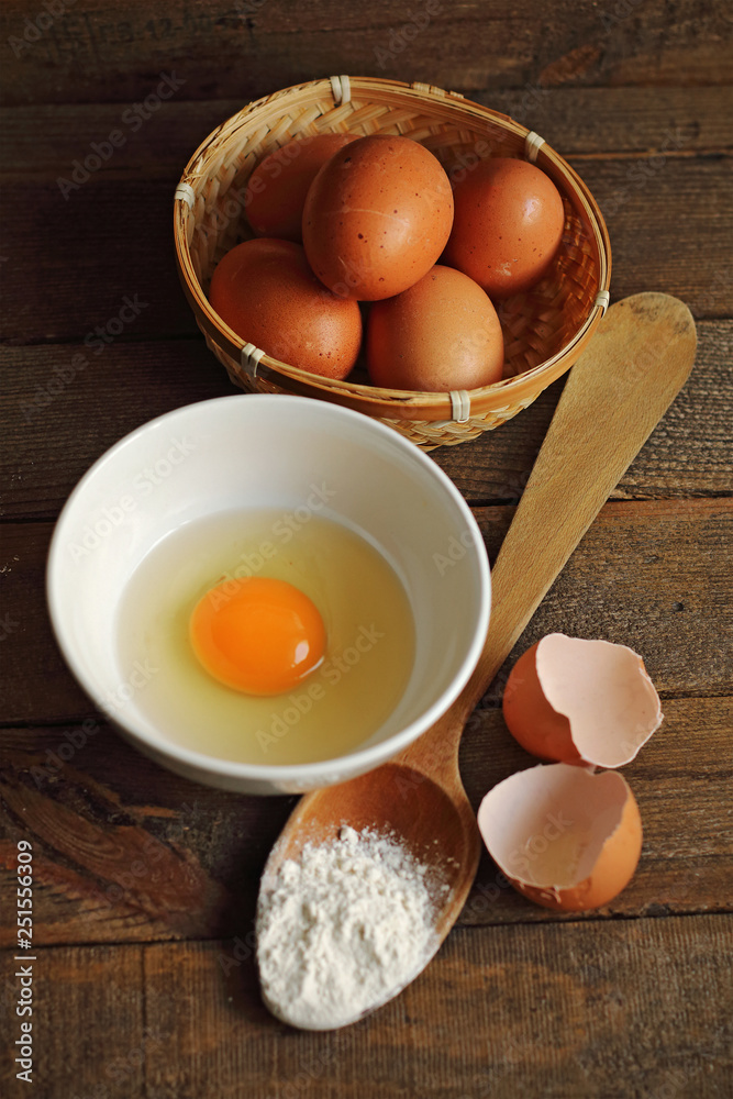 Cooking with eggs and flour Cooking with eggs and flour