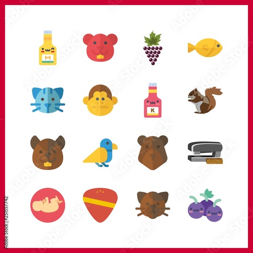 small icon. bird and mustard vector icons in small set. Use this illustration for small works.