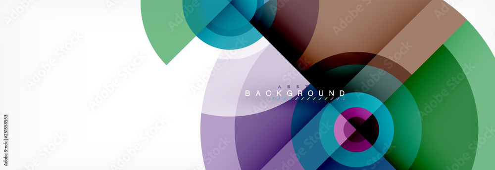 Minimal geometric circles and triangles abstract background, techno modern design, poster template Minimal geometric circles and triangles abstract background, techno modern design, poster template