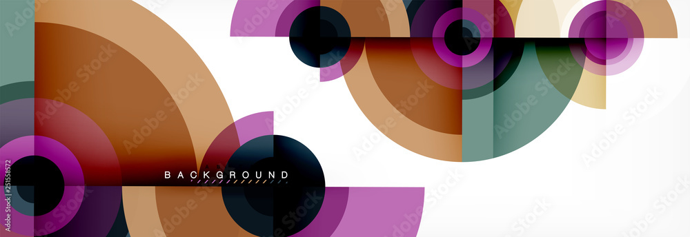 Round circles and triangles abstract background Round circles and triangles abstract background