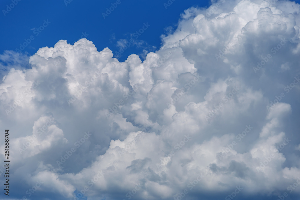 Big beautiful white cumulus cloud on a blue sky Big beautiful white cumulus cloud on a blue sky