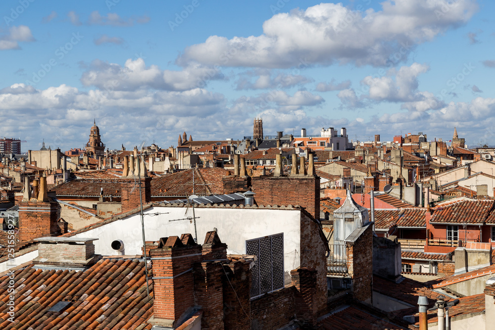 Rooftops of Toulouse in France