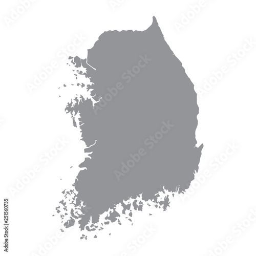 South Korea map gray