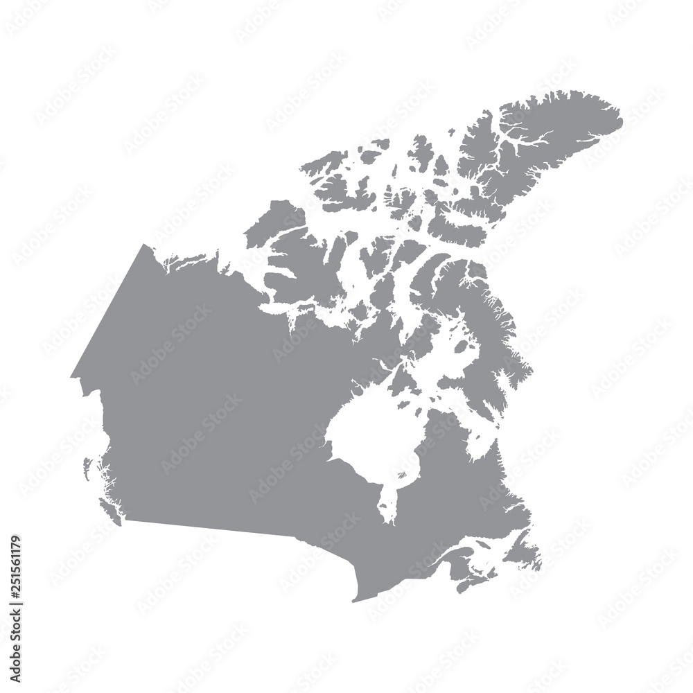 Canada map gray