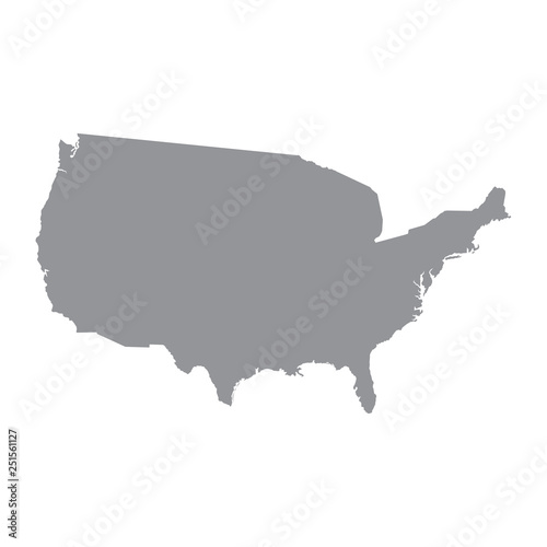 USA map gray