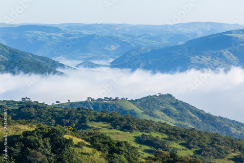 Zulu Tribal Homes Scenic Valleys Thousand Hills Morning Mist © ChrisVanLennepPhoto