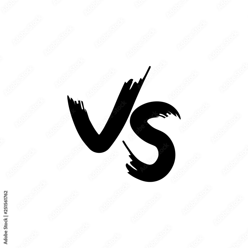 Versus brush sign Stock Vector | Adobe Stock