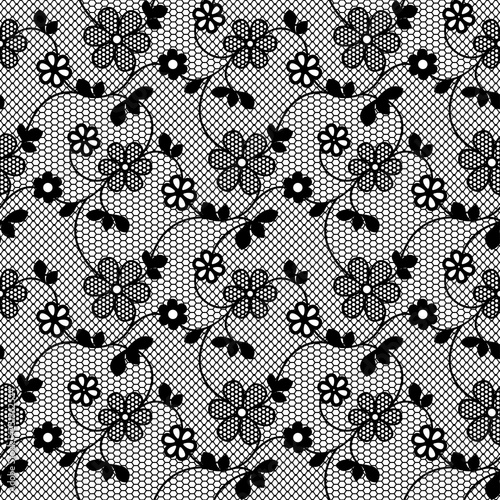 Floral lace vector seamless pattern. Vintage lacy background.