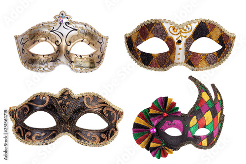 Four different theatrical masks