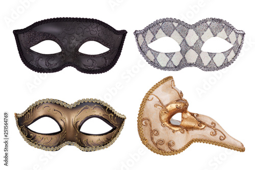 Several multicolored carnival masks