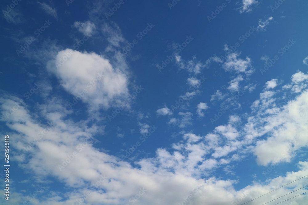 Clear blue sky with white clouds in summer time. Nature background concept. Clear blue sky with white clouds in summer time. Nature background concept.