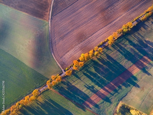 Aerial view of country road...