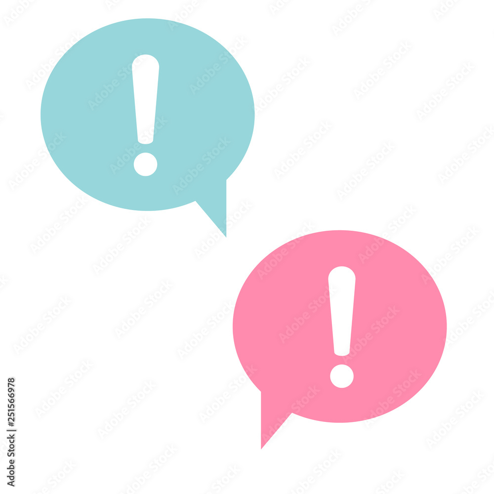 Exclamation mark. The attention icon. Danger symbol. Alert icon Exclamation mark. The attention icon. Danger symbol. Alert icon