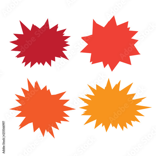 Set of vector starburst, sunburst badges. Starburst isolated icons set