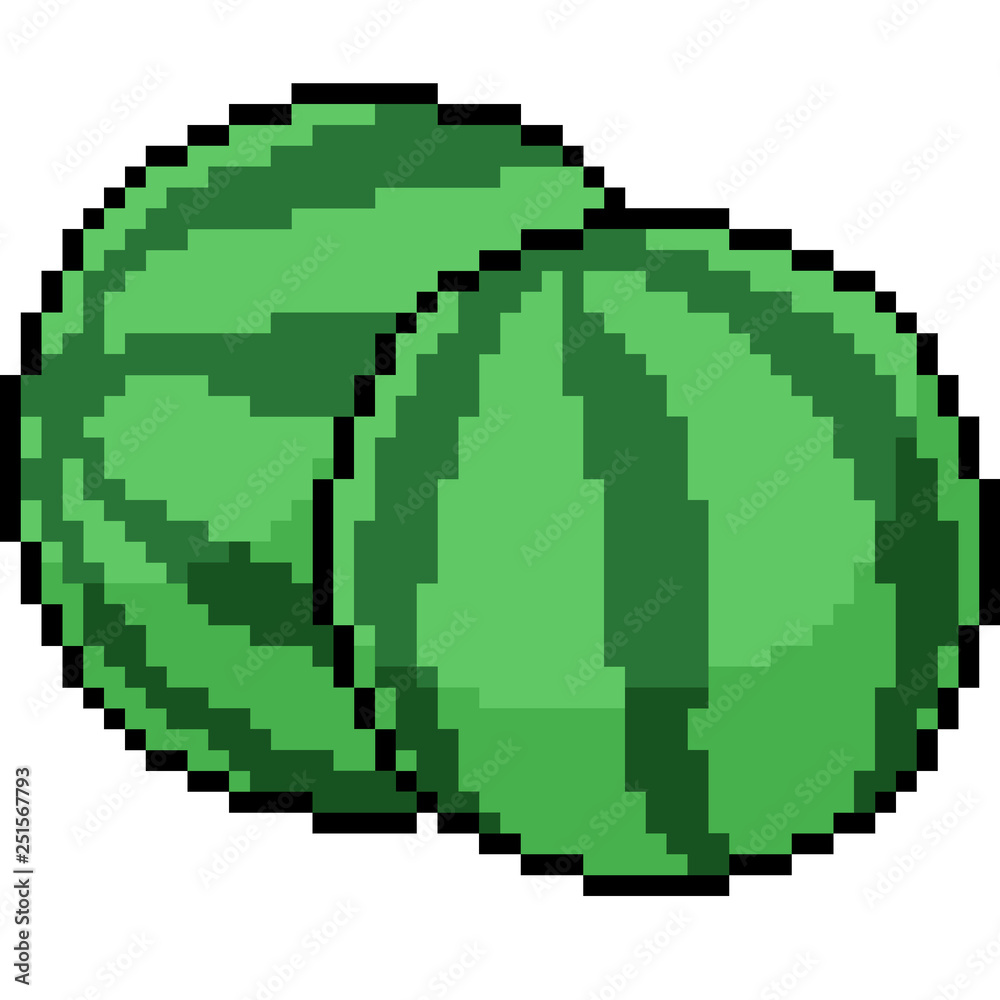 Fototapeta premium vector pixel art watermelon