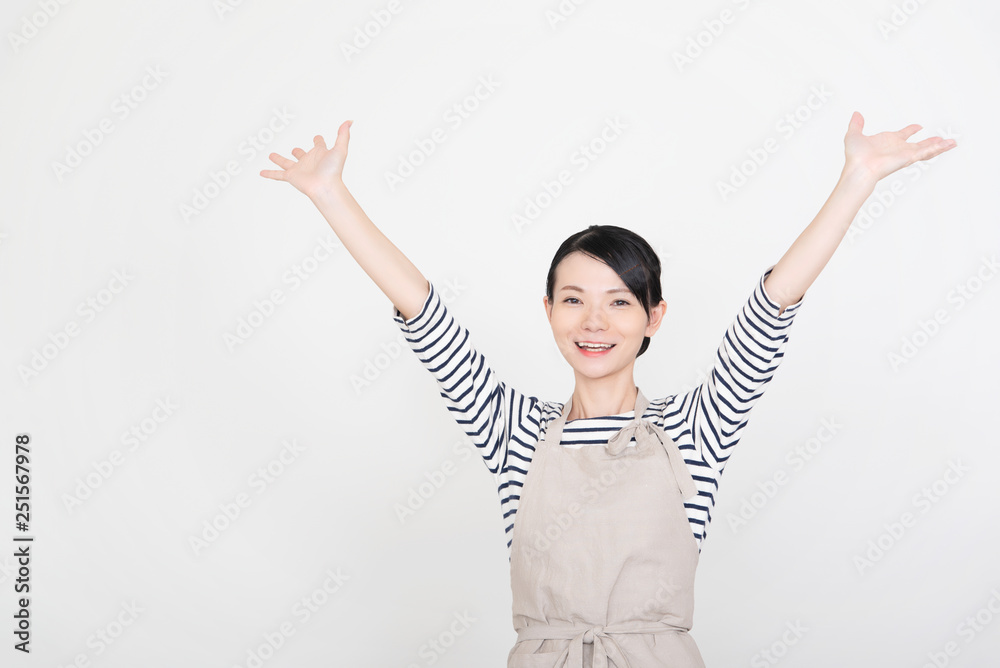 エプロンの女性 エプロンの女性