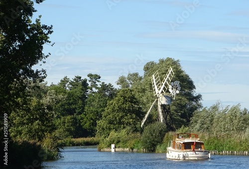 Windmill on the Norfolk Broads, England, UK