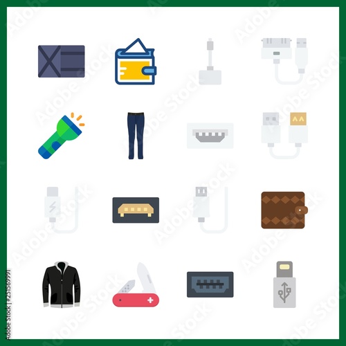 16 pocket icon. Vector illustration pocket set. jeans and wallet icons for pocket works