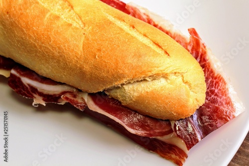 Bocadillo Jamon Serrano Iberico photo