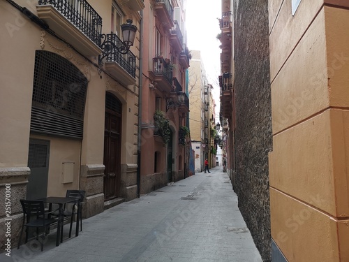 narrow street in old town