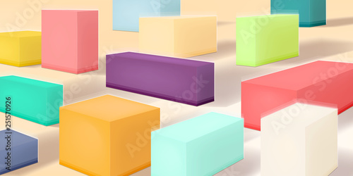 Colorful kinds of packaging, abstraction vector