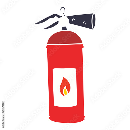 quirky hand drawn cartoon fire extinguisher