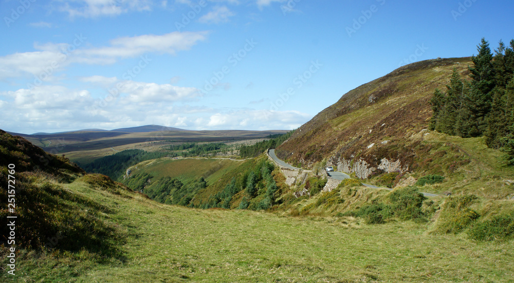 Landscapes of Ireland. Mountain road. Landscapes of Ireland. Mountain road.