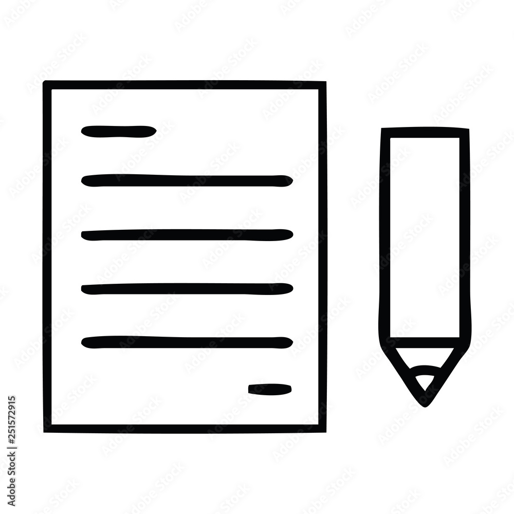 line drawing cartoon pencil and paper line drawing cartoon pencil and paper
