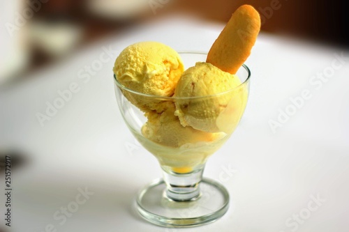Photography Copa de bolas de helado de limon