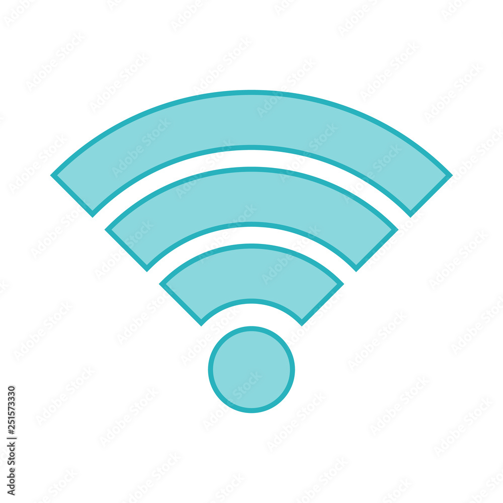 WI-FI vector icon isolated on the white background WI-FI vector icon isolated on the white background