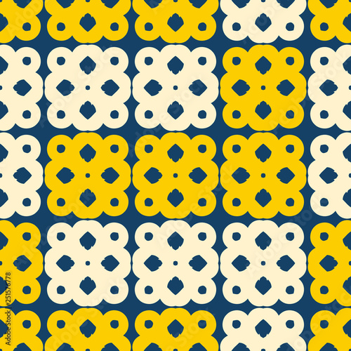 Seamless pattern with reiterate geometric elements.