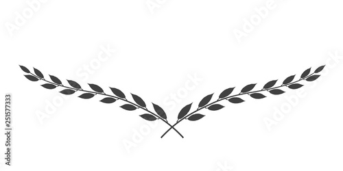 Laurel wreath vector isolated on white background