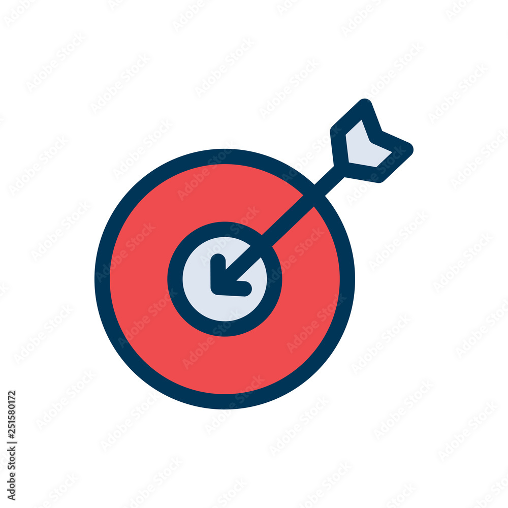 Business Goal Line Icon Business Goal Line Icon